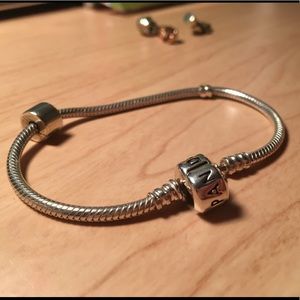 PANDORA STERLING SILVER CHARM BRACELET